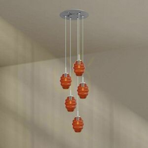 Lustro s.luce Echos neagră, 5 brațe, sticlă, metal, Ø 60 cm small 5