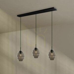 Lustru suspendat s.luce Echos maro sticlă metal 3xE27 Ø18 cm 2 Lustru suspendat s.luce Echos maro sticlă metal 3xE27 Ø18 cm small 2