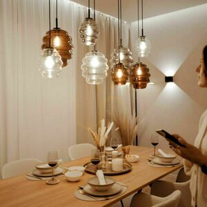 Lustră s.luce Echos transparentă sticlă 8 becuri E27, Ø25 cm, modernă small 3
