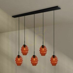 Lustră s.luce Echos 5 brațe transparentă sticlă E27 modernă 18 cm small 11
