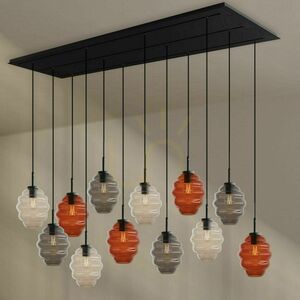 Lustră s.luce Echos 12 brațe transparentă sticlă metal Ø18 cm minimalistă small 7