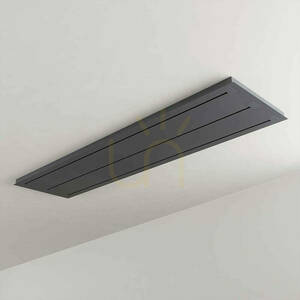 Lustră s.luce Echos cu 12 surse E27, sticlă fumurie, rozetă neagră 200 cm small 0