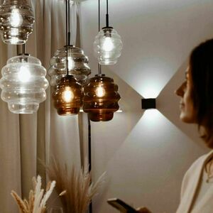Lustră s.luce Echos maro, sticlă și metal, 12 becuri, E27, dimabilă, Ø18/25 cm 11 Lustră s.luce Echos maro, sticlă și metal, 12 becuri, E27, dimabilă, Ø18/25 cm small 11