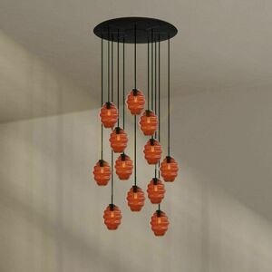 Lustră s.luce Echos maro, 12 brațe, Ø 80 cm, sticlă, metal 1 Lustră s.luce Echos maro, 12 brațe, Ø 80 cm, sticlă, metal small 1