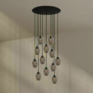 Lustră s.luce Echos maro, 12 brațe, Ø 80 cm, sticlă, metal 2 Lustră s.luce Echos maro, 12 brațe, Ø 80 cm, sticlă, metal small 2