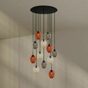 Lustră s.luce Echos maro, 12 brațe, Ø 80 cm, sticlă, metal 4 Lustră s.luce Echos maro, 12 brațe, Ø 80 cm, sticlă, metal small 4