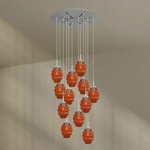 Lustră s.luce Echos maro, 12 brațe, Ø 80 cm, sticlă, metal 5 Lustră s.luce Echos maro, 12 brațe, Ø 80 cm, sticlă, metal small 5