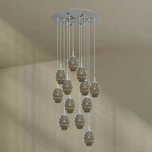 Lustră s.luce Echos maro, 12 brațe, Ø 80 cm, sticlă, metal 6 Lustră s.luce Echos maro, 12 brațe, Ø 80 cm, sticlă, metal small 6