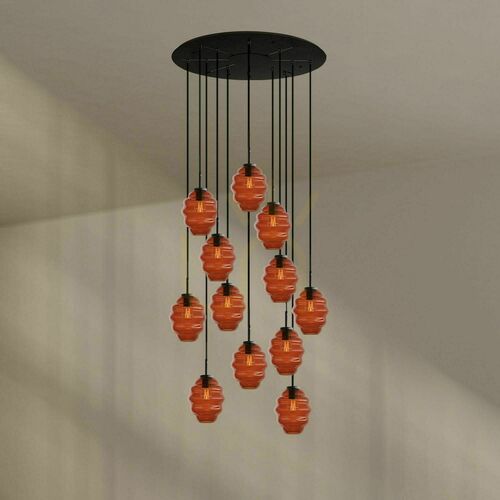 Verifica Lustru s.luce Echos cu 12 brațe, multicolor, E27, Ø 80 cm