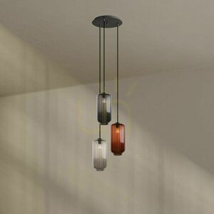 Lustru s.luce Velo transparent sticlă 3 becuri E27 18 cm modern small 5