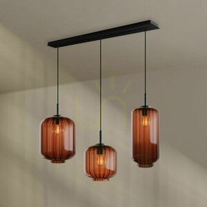 Lustru suspendat s.luce Velo maro sticlă metal 3xE27 Ø18/20/25 cm 1 Lustru suspendat s.luce Velo maro sticlă metal 3xE27 Ø18/20/25 cm small 1