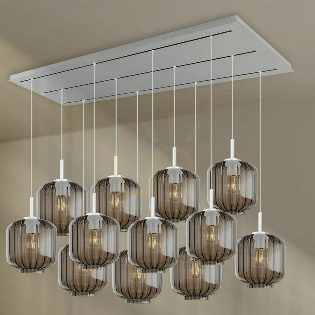 previzualizare Lustră s.luce Velo neagră, modernă, sticlă și metal, Ø20 cm, 12 becuri Lustră s.luce Velo neagră, modernă, sticlă și metal, Ø20 cm, 12 becuri