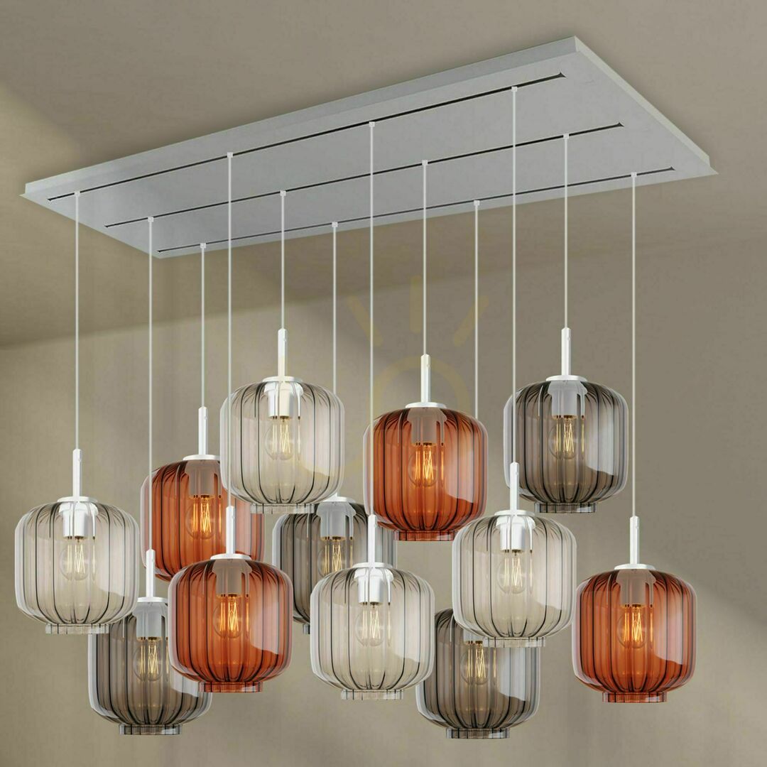 Spectacol Lustră s.luce Velo neagră, modernă, sticlă și metal, Ø20 cm, 12 becuri Lustră s.luce Velo neagră, modernă, sticlă și metal, Ø20 cm, 12 becuri