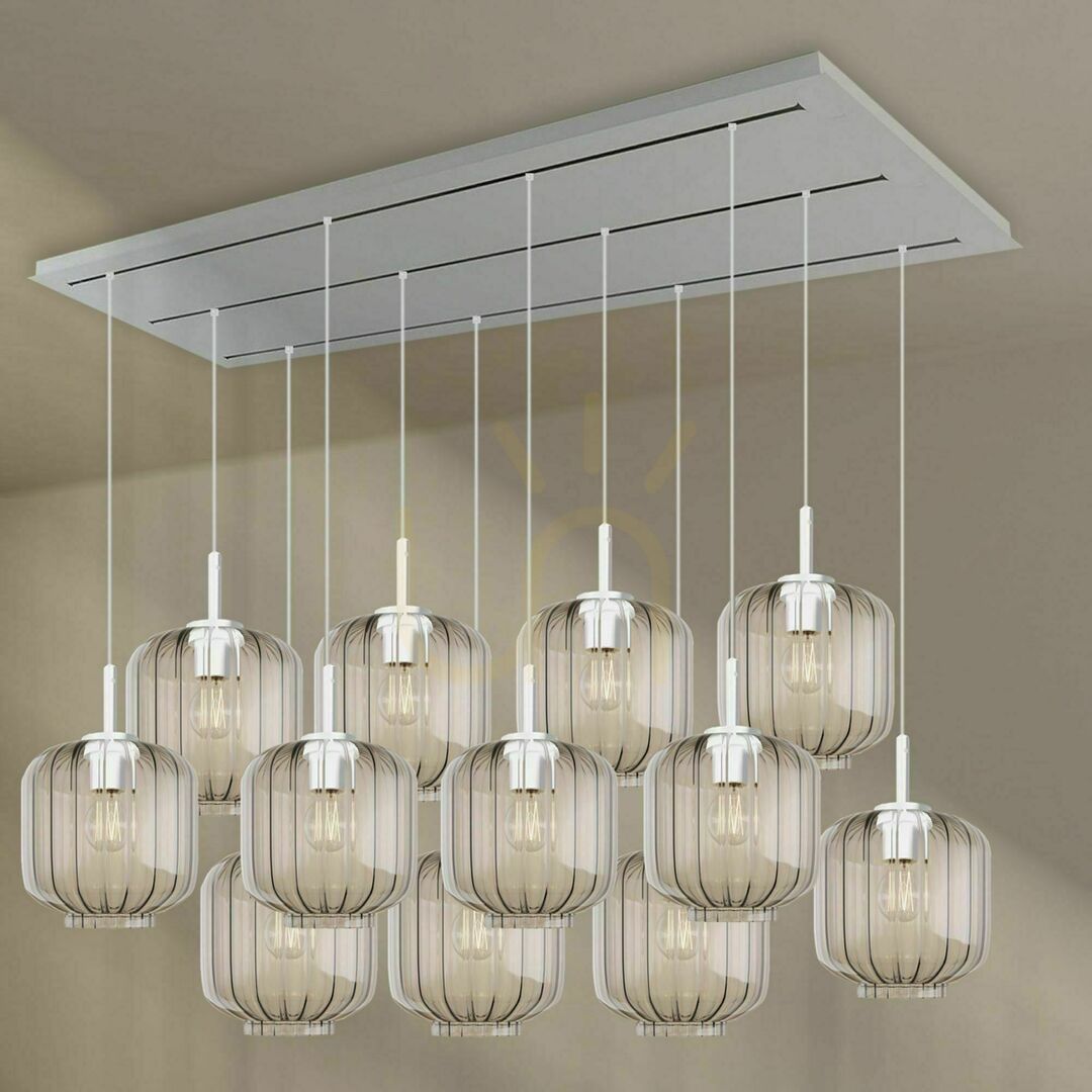 Afişa Lustră s.luce Velo albă sticlă metal, 12 brațe, Ø20 cm, modernă Lustră s.luce Velo albă sticlă metal, 12 brațe, Ø20 cm, modernă