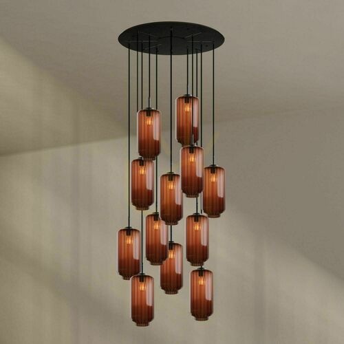 Verifica Candelabru s.luce Velo maro 12 becuri E27 sticlă metal Ø 80 cm