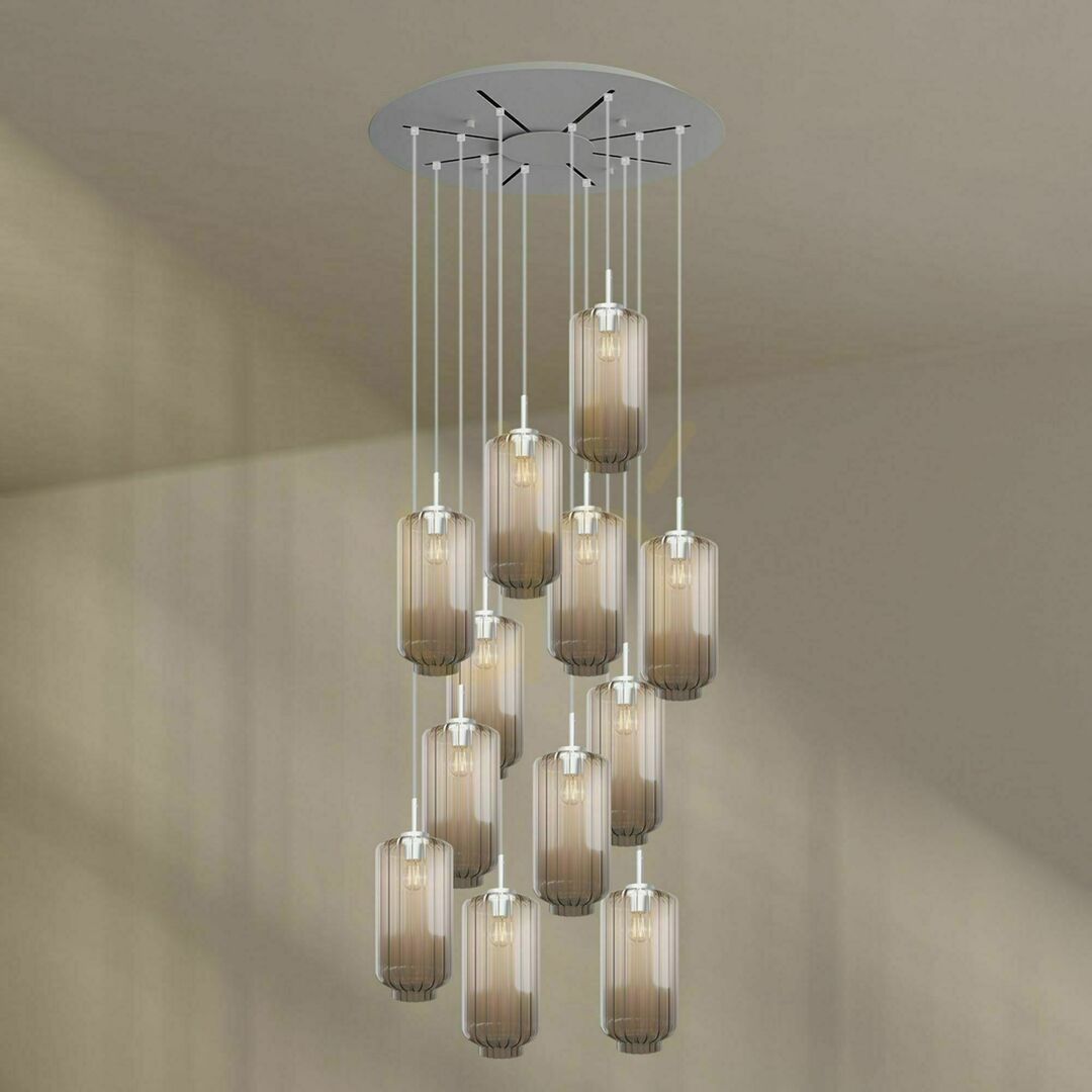 Spectacol Lustră s.luce Velo 12 becuri, sticlă transparentă, E27, Ø 80 cm, modernă Lustră s.luce Velo 12 becuri, sticlă transparentă, E27, Ø 80 cm, modernă