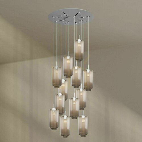 Verifica Candelabru s.luce Velo 12xE27 transparent sticlă metal Ø80 cm