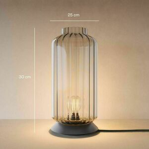 Veioză s.luce Velo sticlă transparentă E27 36 cm, dimmabilă small 12