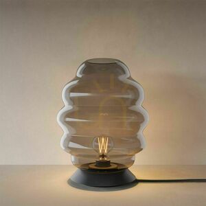 Veioză s.luce Echos din sticlă transparentă, E27, 25 cm, dimabilă small 14