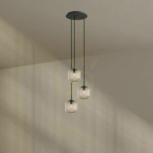 Lustră s.luce Velo 3 brațe, sticlă transparentă, Ø40 cm, E27, modernă small 3