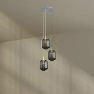 Lustră s.luce Velo 3 brațe maro sticlă metal Ø40 cm small 7