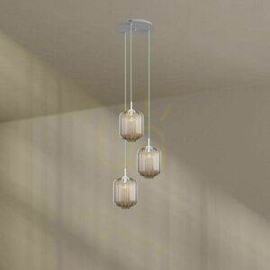Lustră s.luce Velo 3 brațe maro sticlă metal Ø40 cm small 8