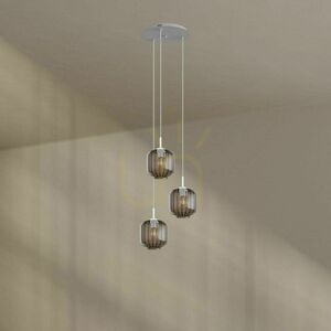 Lustră s.luce Velo albă, 3 brațe, sticlă, 20 cm, E27, dimabilă 6 Lustră s.luce Velo albă, 3 brațe, sticlă, 20 cm, E27, dimabilă small 6