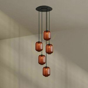 Lustră suspendată s.luce Velo 5x E27 sticlă transparentă Ø25 cm 8 Lustră suspendată s.luce Velo 5x E27 sticlă transparentă Ø25 cm small 8