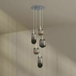 Lustră s.luce Velo maro sticlă metal 5 becuri E27, Ø 60 cm 8 Lustră s.luce Velo maro sticlă metal 5 becuri E27, Ø 60 cm small 8