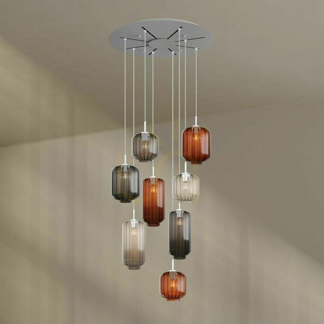 Afişa Lustră s.luce Velo maro sticlă metal 8 brațe E27 dimabilă Ø80 cm Lustră s.luce Velo maro sticlă metal 8 brațe E27 dimabilă Ø80 cm
