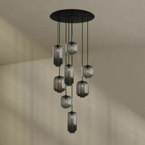 Lustră s.luce Velo neagră 8 brațe E27 sticlă metal Ø80 cm 2 Lustră s.luce Velo neagră 8 brațe E27 sticlă metal Ø80 cm small 2