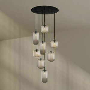 Lustră s.luce Velo neagră 8 brațe E27 sticlă metal Ø80 cm 3 Lustră s.luce Velo neagră 8 brațe E27 sticlă metal Ø80 cm small 3