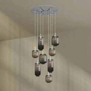 Lustră s.luce Velo neagră 8 brațe E27 sticlă metal Ø80 cm 6 Lustră s.luce Velo neagră 8 brațe E27 sticlă metal Ø80 cm small 6