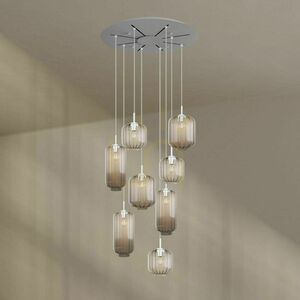 Lustră s.luce Velo neagră 8 brațe E27 sticlă metal Ø80 cm 7 Lustră s.luce Velo neagră 8 brațe E27 sticlă metal Ø80 cm small 7