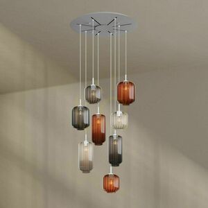 Lustră s.luce Velo neagră 8 brațe E27 sticlă metal Ø80 cm 8 Lustră s.luce Velo neagră 8 brațe E27 sticlă metal Ø80 cm small 8
