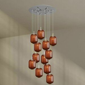 Lustră suspendată s.luce Velo Galeria 12 brațe, sticlă transparentă, Ø80 cm small 8