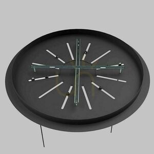 Lustră în cascadă s.luce Velo 194504, 12 × E27, sticlă multicoloră, negru, rozetă Ø 80 cm small 3