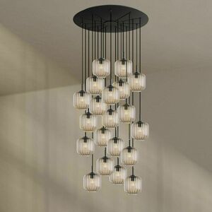 Lustră s.luce Velo maro sticlă metal, 20 brațe, Ø120 cm small 5
