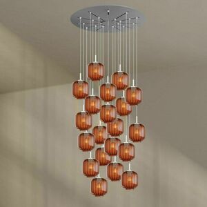 Lustră s.luce Velo maro sticlă metal, 20 brațe, Ø120 cm small 8