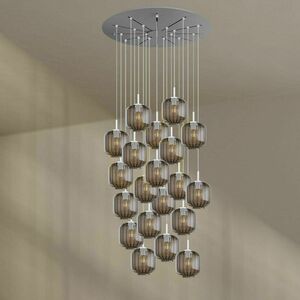 Lustră s.luce Velo maro sticlă metal, 20 brațe, Ø120 cm small 9