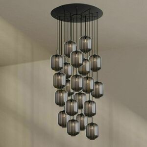 Lustră s.luce Velo maro, 20 becuri, Ø120 cm, sticlă și metal, E27 small 4