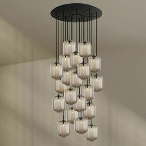 Lustră s.luce Velo maro, 20 becuri, Ø120 cm, sticlă și metal, E27 small 5