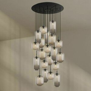 Lustră s.luce Velo maro sticlă metal, 2 brațe, Ø120 cm 4 Lustră s.luce Velo maro sticlă metal, 2 brațe, Ø120 cm small 4