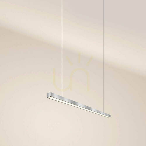 Verifica Lampă suspendată LED liniară s.luce Oris XL argintie 120 cm 4000K