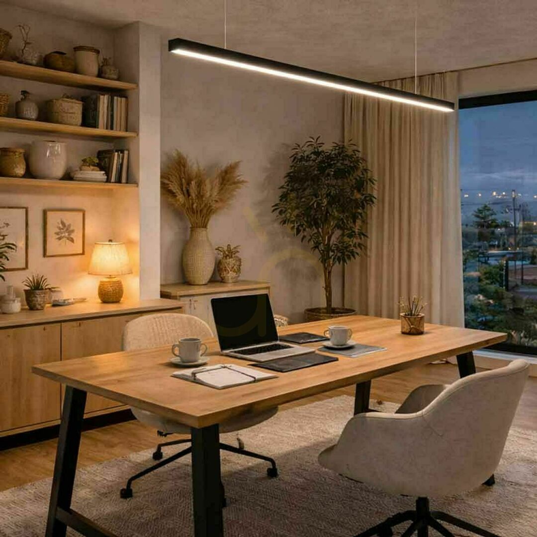 Verifica Lampă suspendată LED liniară s.luce Oris neagră, dimabilă, 2700K Lampă suspendată LED liniară s.luce Oris neagră, dimabilă, 2700K