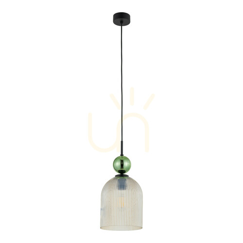 Verifica Lampa suspendată Sophia Big Green Cognac 1 Xe27