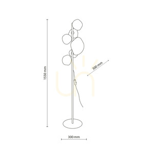 Lampadar TK-Lighting NEBIA 16237, maro, 6×G9 small 8