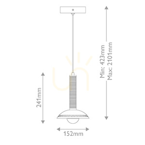 Lampă suspendată mică cu LED Arden - Auriu periat Elstead small 5