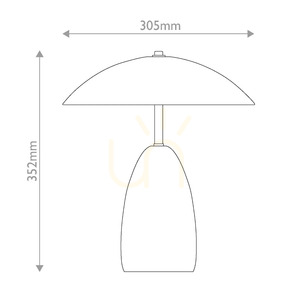 Lampa de masă cu LED Poppy, model mediu – albastru deschis, de la Elstead 4 Lampa de masă cu LED Poppy, model mediu – albastru deschis, de la Elstead small 4
