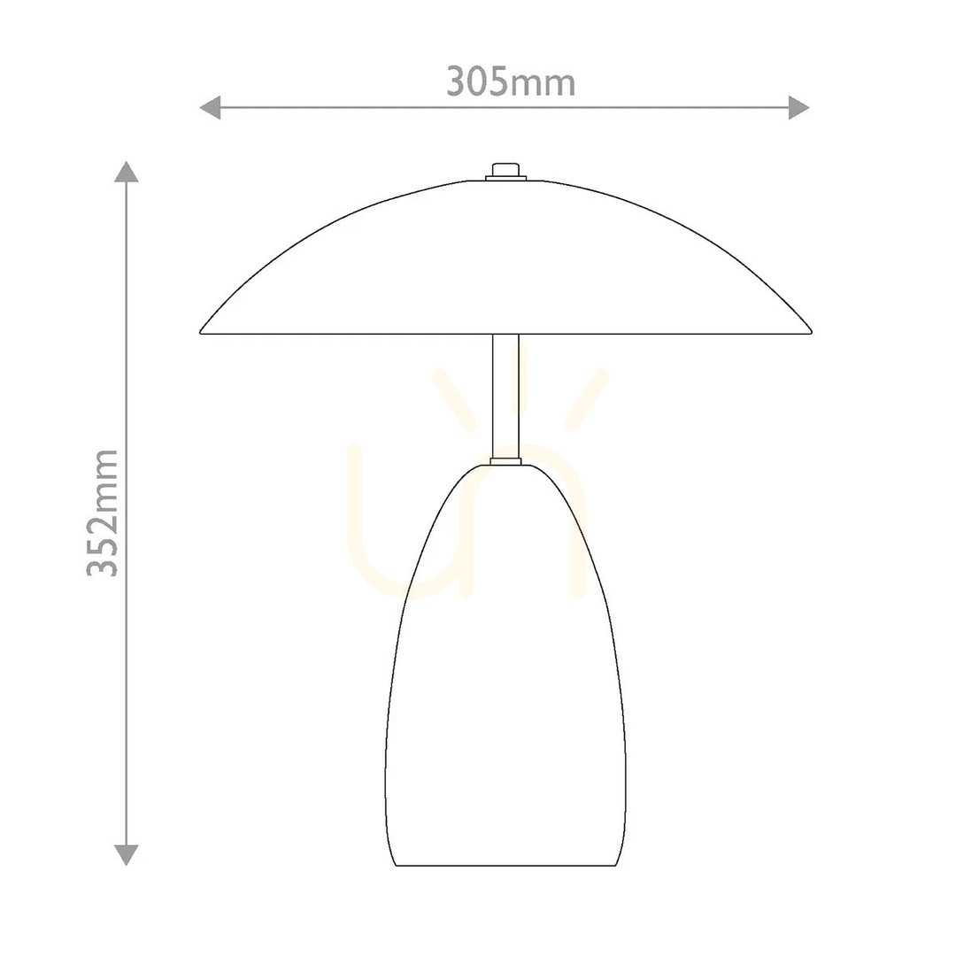 Spectacol Lampa de masă cu LED Poppy, model mediu – albastru deschis, de la Elstead Lampa de masă cu LED Poppy, model mediu – albastru deschis, de la Elstead